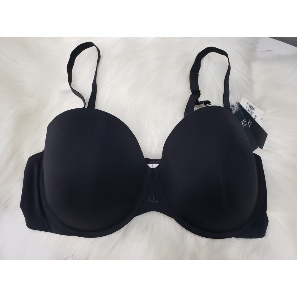 NEW SIZE 40D Lauren Ralph Lauren Luxe Smoothing Convertible Strapless Bra  Black